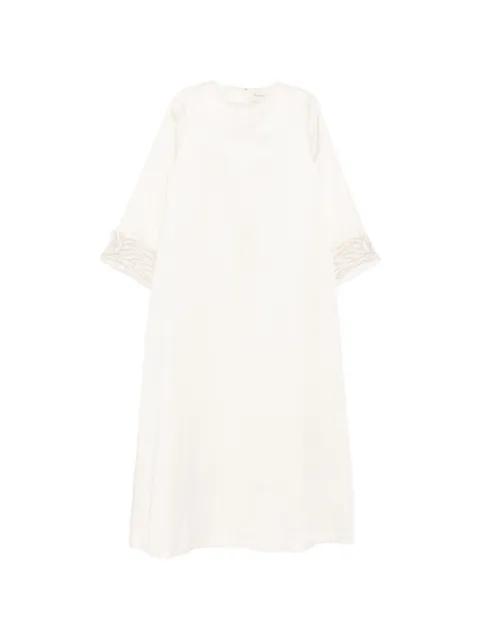 bell-sleeve maxi dress by SHATHA ESSA