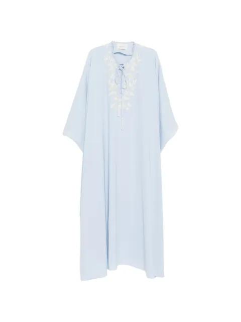 floral-embellished maxi dress by SHATHA ESSA
