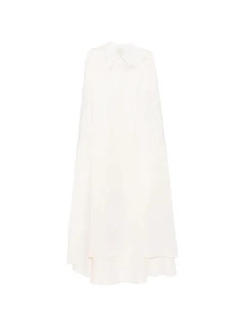 floral-embroidered maxi dress by SHATHA ESSA