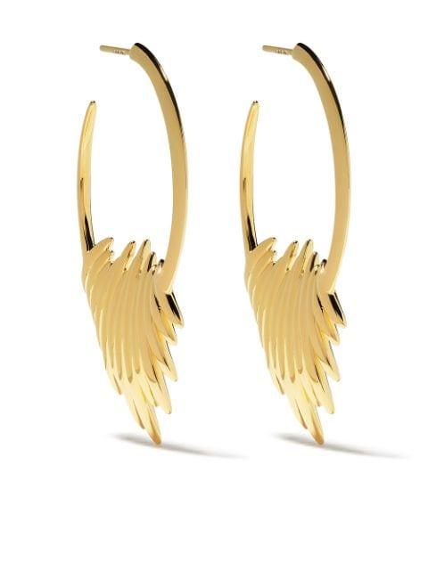 Quill hoop earrings by SHAUN LEANE