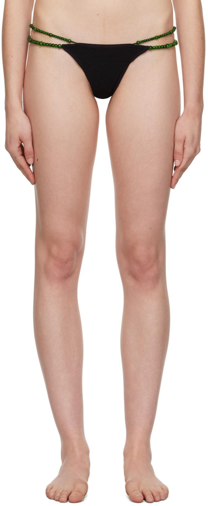 SSENSE Exclusive Black Thong by SHAWNA WU