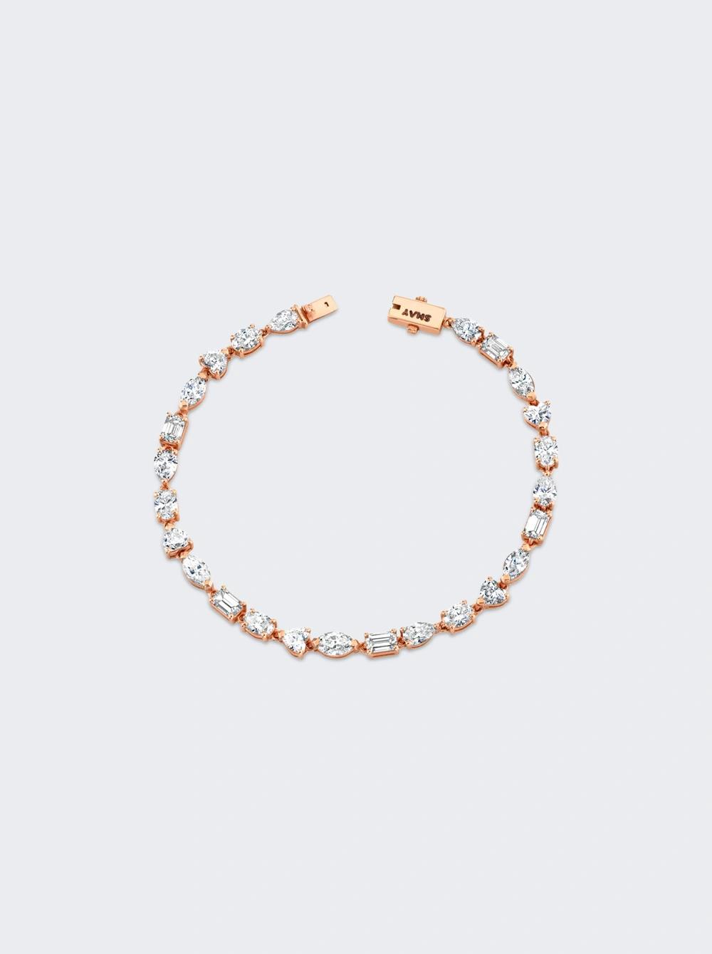 Mini Mixed Diamond Tennis Bracelet 18k Rose Gold  | The Webster by SHAY