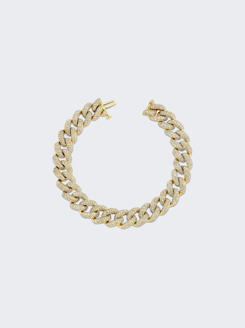 Pave Diamond Essential Link Bracelet 18k Yellow Gold  | The Webster by SHAY