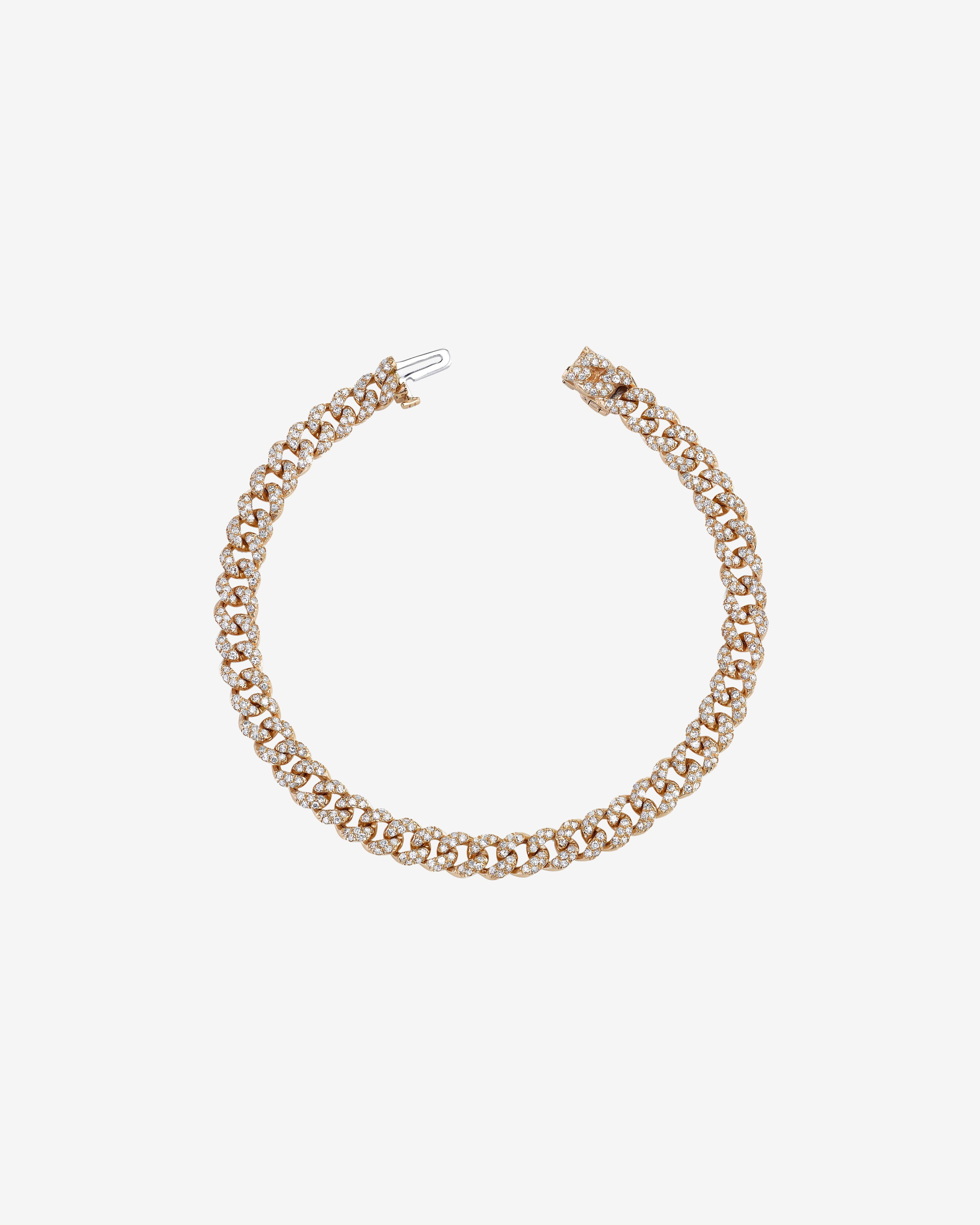 Shay - Women's Diamond Pave Mini Link Bracelet - (Yellow Gold) by SHAY