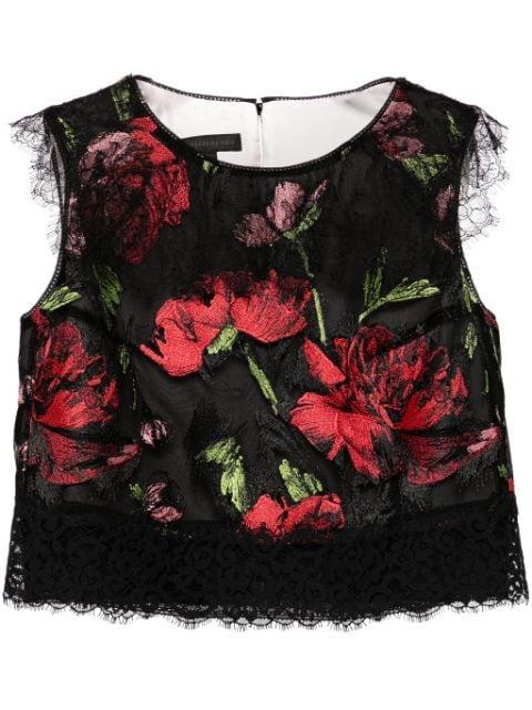 Libre Collection floral embroidery top by SHIATZY CHEN