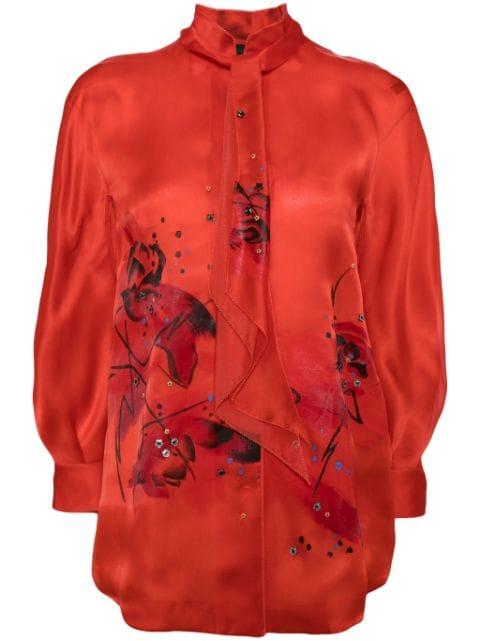 Libre collection standing collar shirt by SHIATZY CHEN