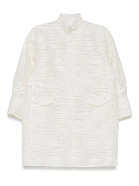 Mandarin-collar jacquard jacket by SHIATZY CHEN