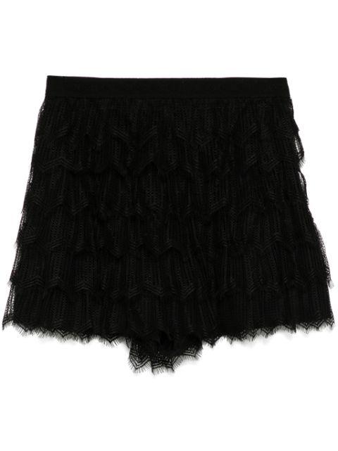 Sense of Ink Collection silk lace shorts by SHIATZY CHEN