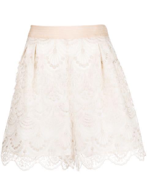 art-deco lace shorts by SHIATZY CHEN
