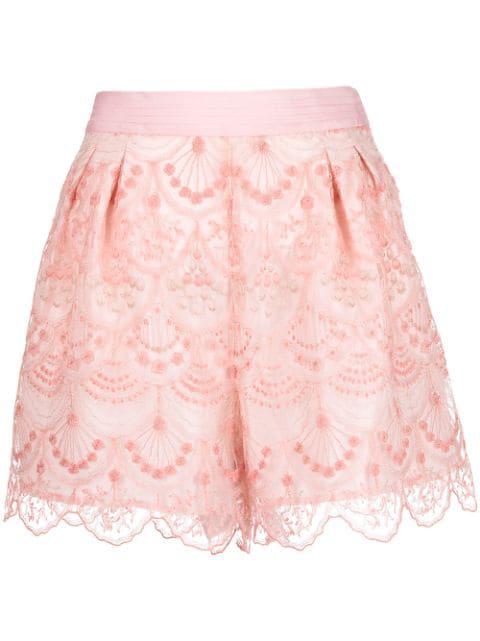 art-deco lace shorts by SHIATZY CHEN