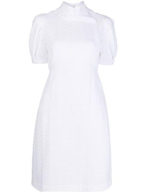 band-collar short-sleeved dress by SHIATZY CHEN