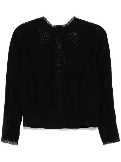 chiffon-embroidered top by SHIATZY CHEN