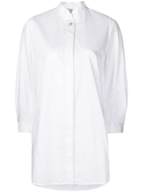 cotton mandarin-collar shirt by SHIATZY CHEN