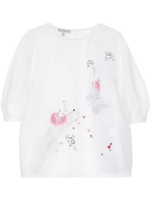 floral-print organza blouse by SHIATZY CHEN