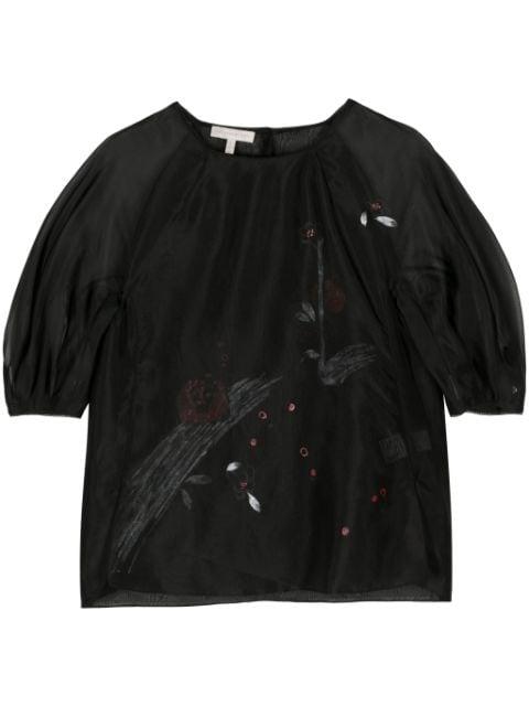 floral-print organza blouse by SHIATZY CHEN