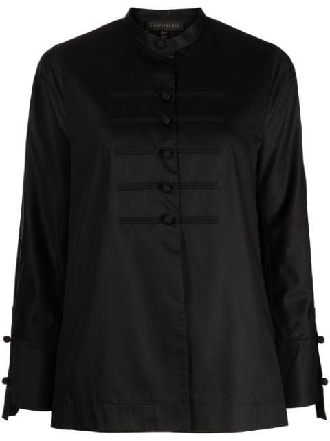 knotted-button poplin shirt by SHIATZY CHEN