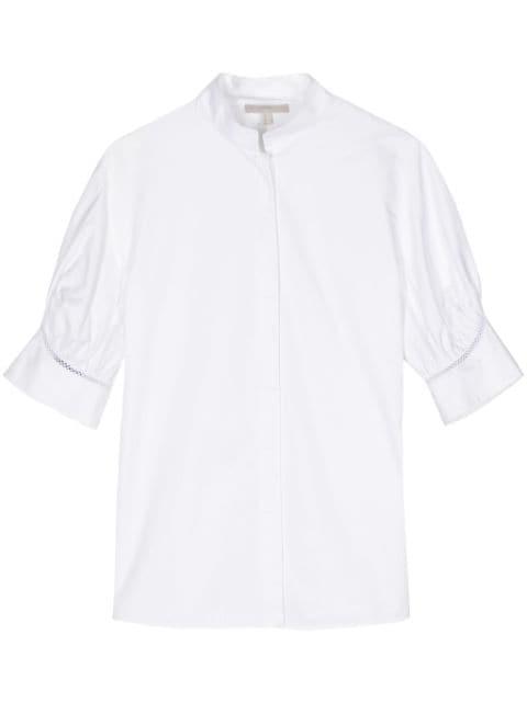 lace-trim cotton shirt by SHIATZY CHEN