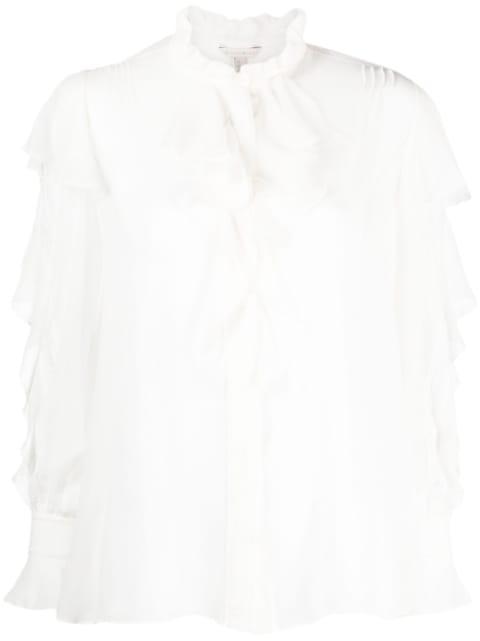 see-through silk shirt by SHIATZY CHEN