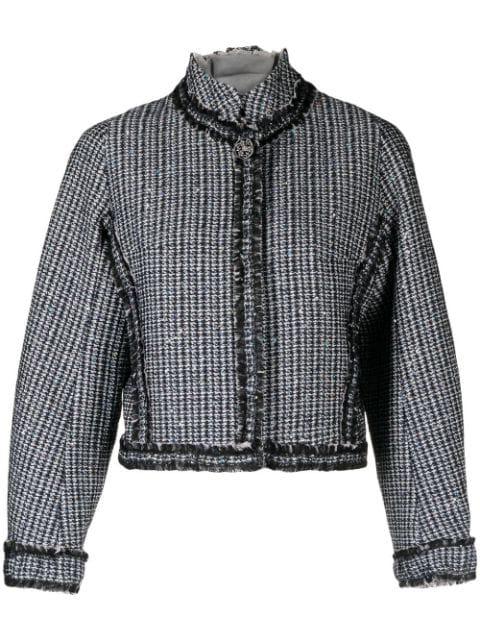 tasselled-trim tweed jacket by SHIATZY CHEN