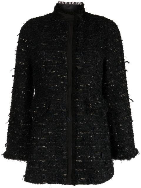 tweed high-neck jacket by SHIATZY CHEN