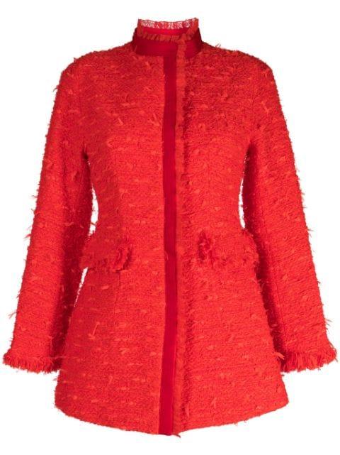 tweed high-neck jacket by SHIATZY CHEN