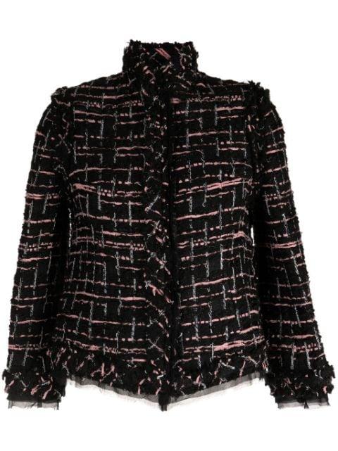 tweed high-neck jacket by SHIATZY CHEN