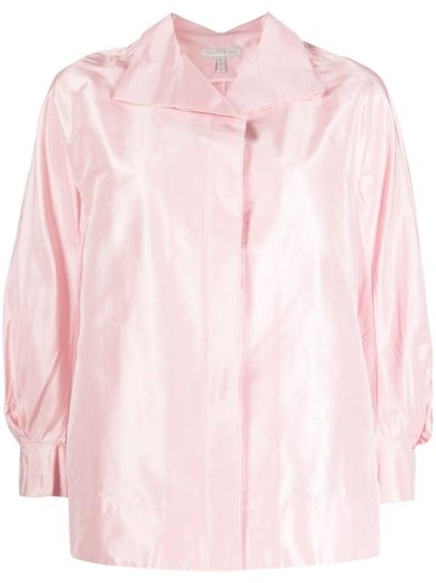 wide collar silk shirt by SHIATZY CHEN