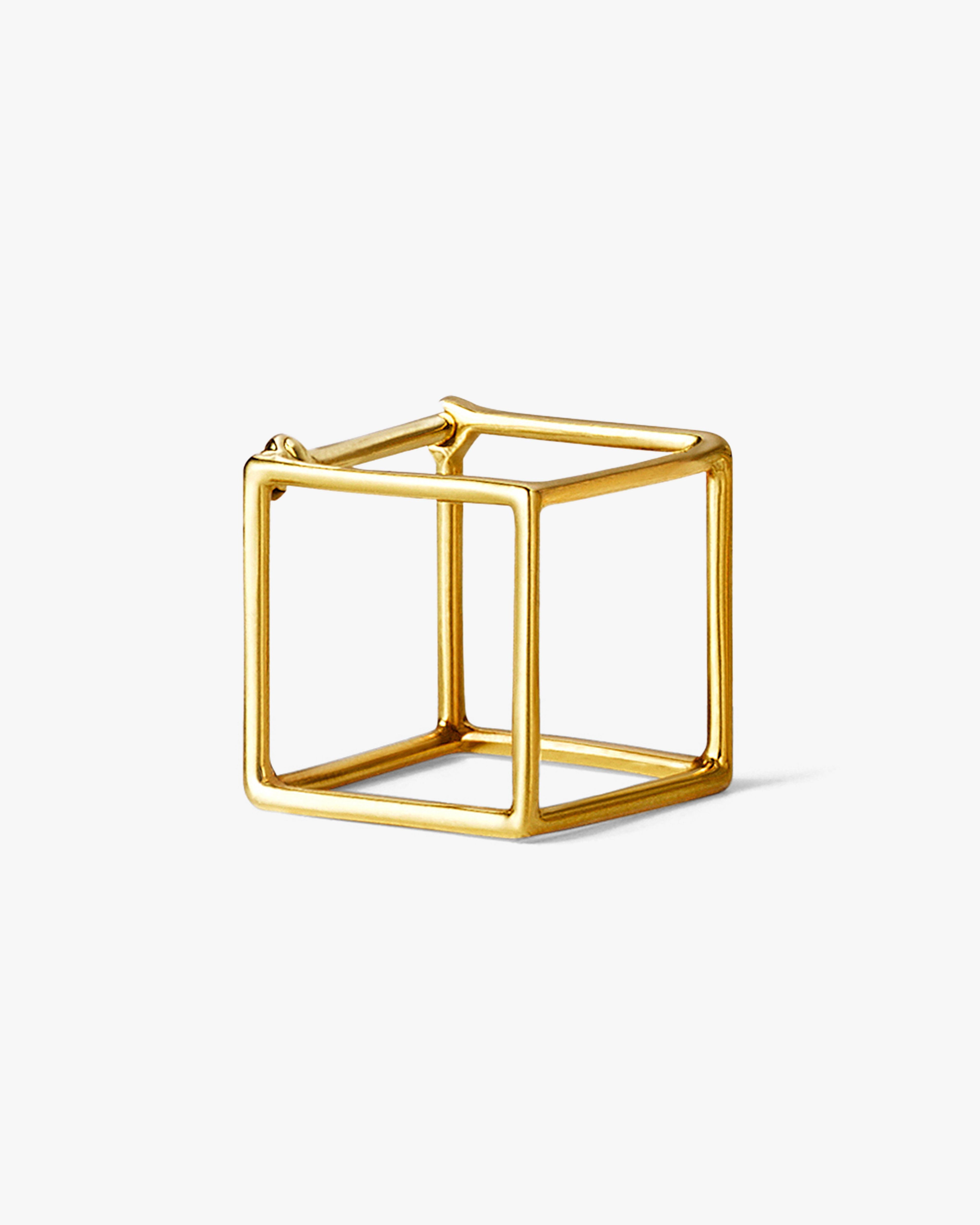 Shihara - Square Earring 10 - (Yellow Gold) by SHIHARA