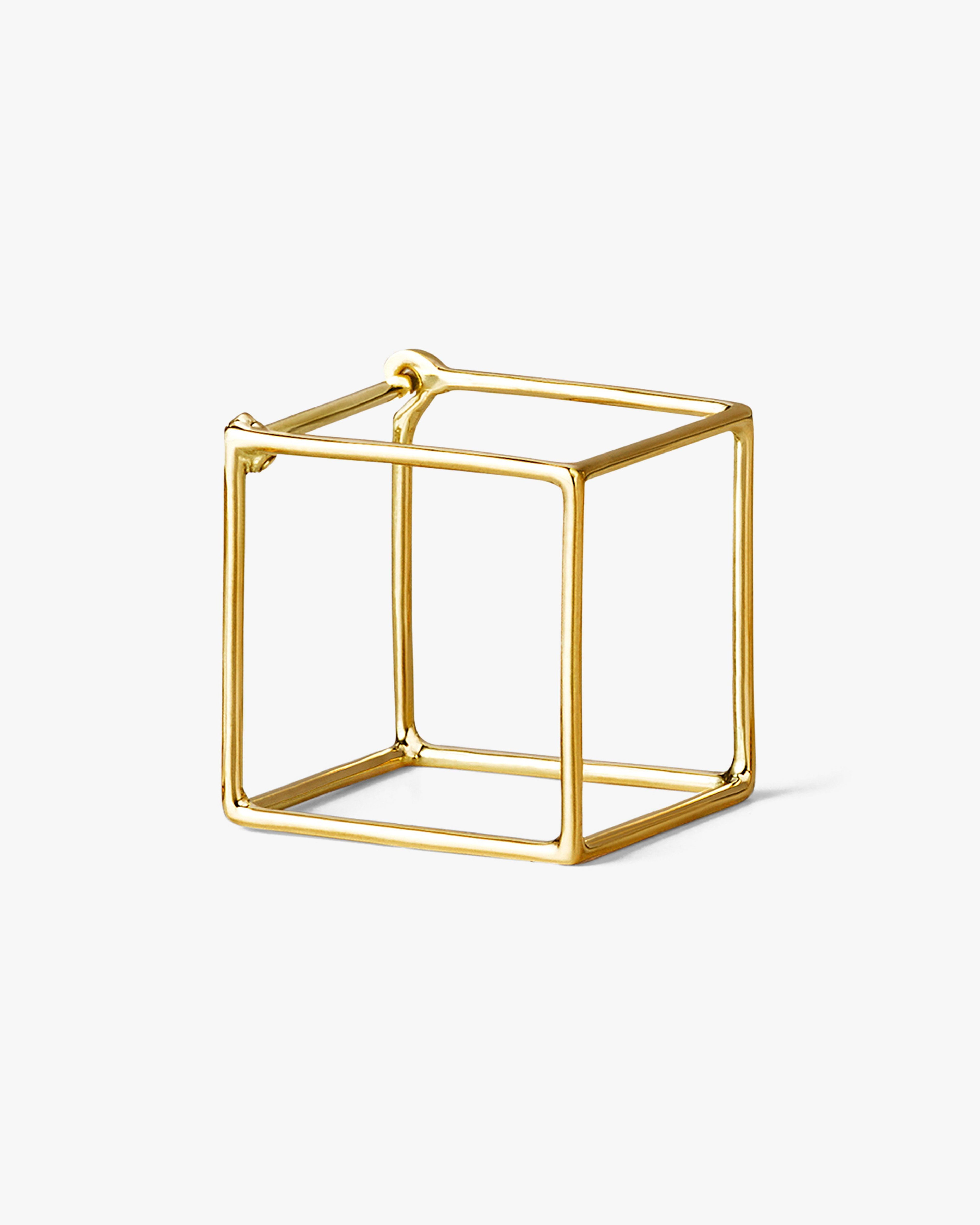 Shihara - Square Earring 15 - (Yellow Gold) by SHIHARA