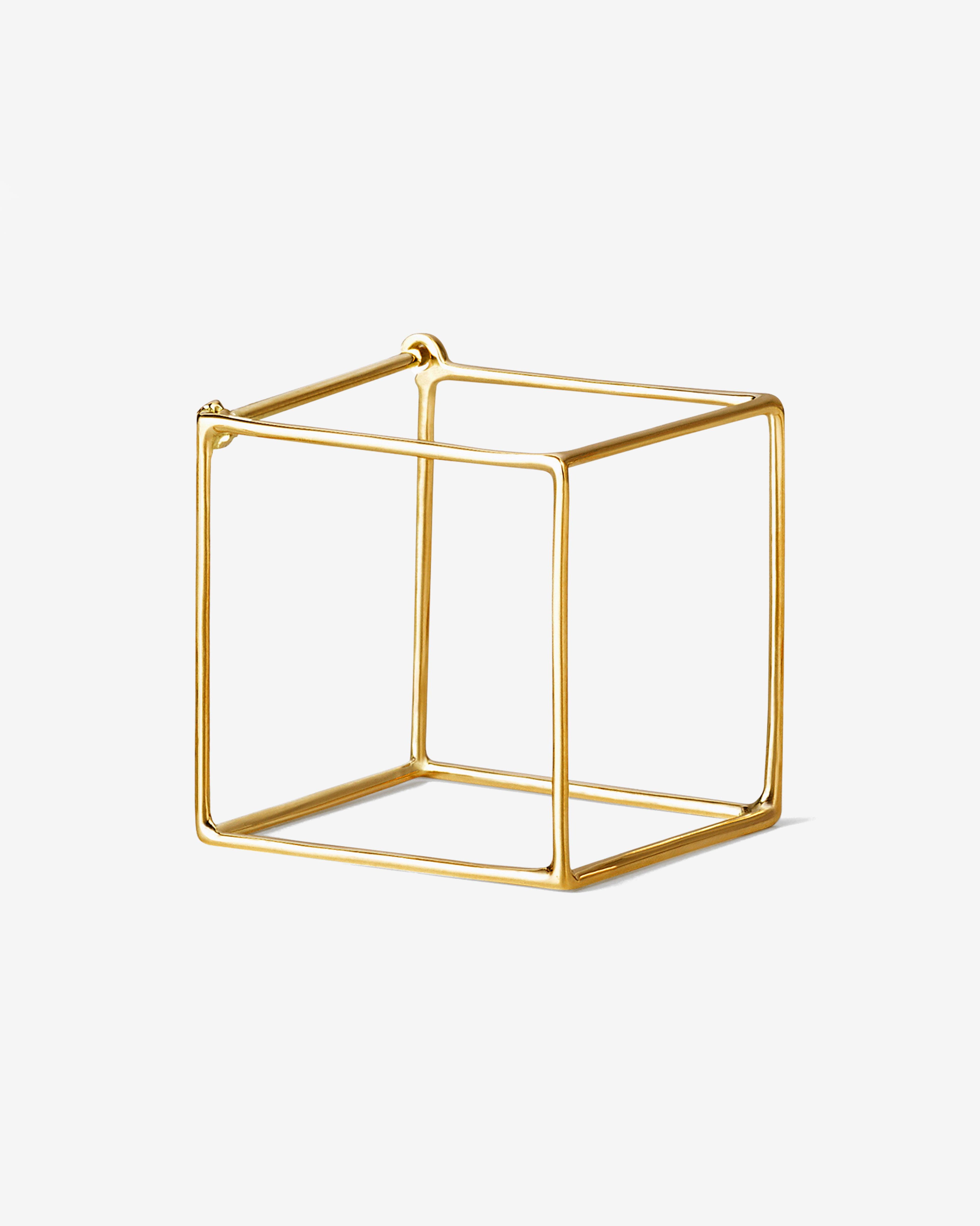 Shihara - Square Earring 20 - (Yellow Gold) by SHIHARA