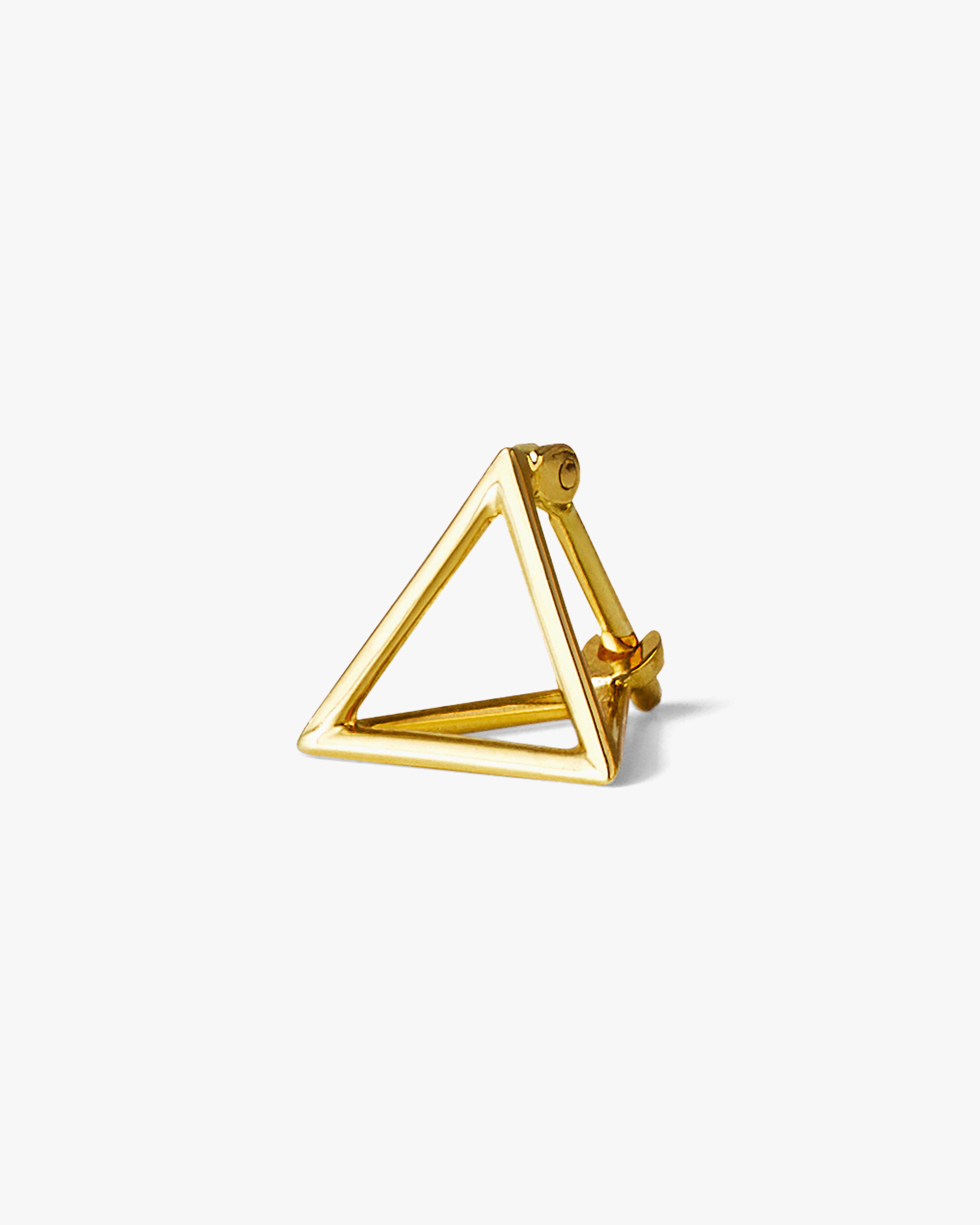 Shihara - Triangle Earring 10 - (Yellow Gold) by SHIHARA