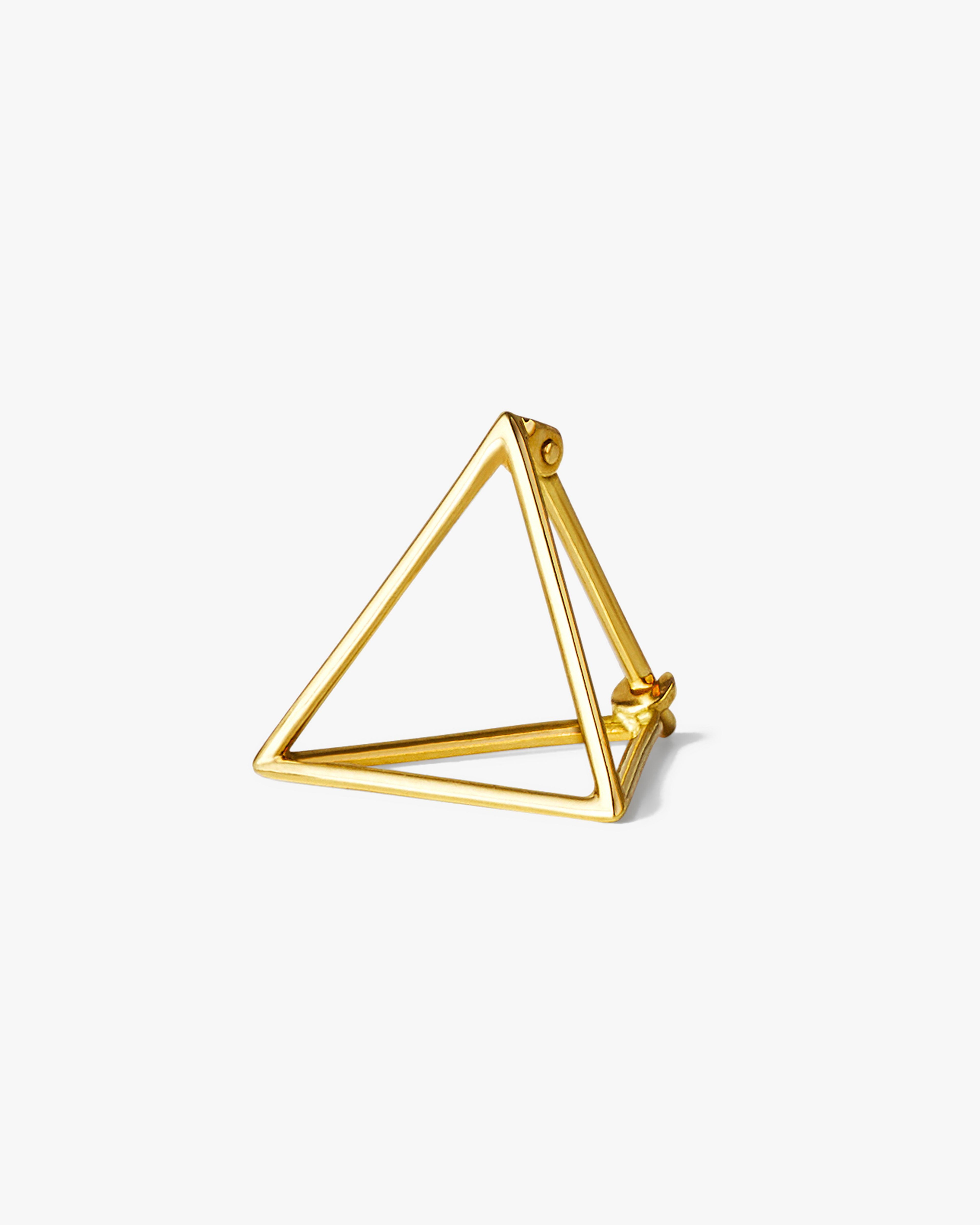 Shihara - Triangle Earring 15 - (Yellow Gold) by SHIHARA