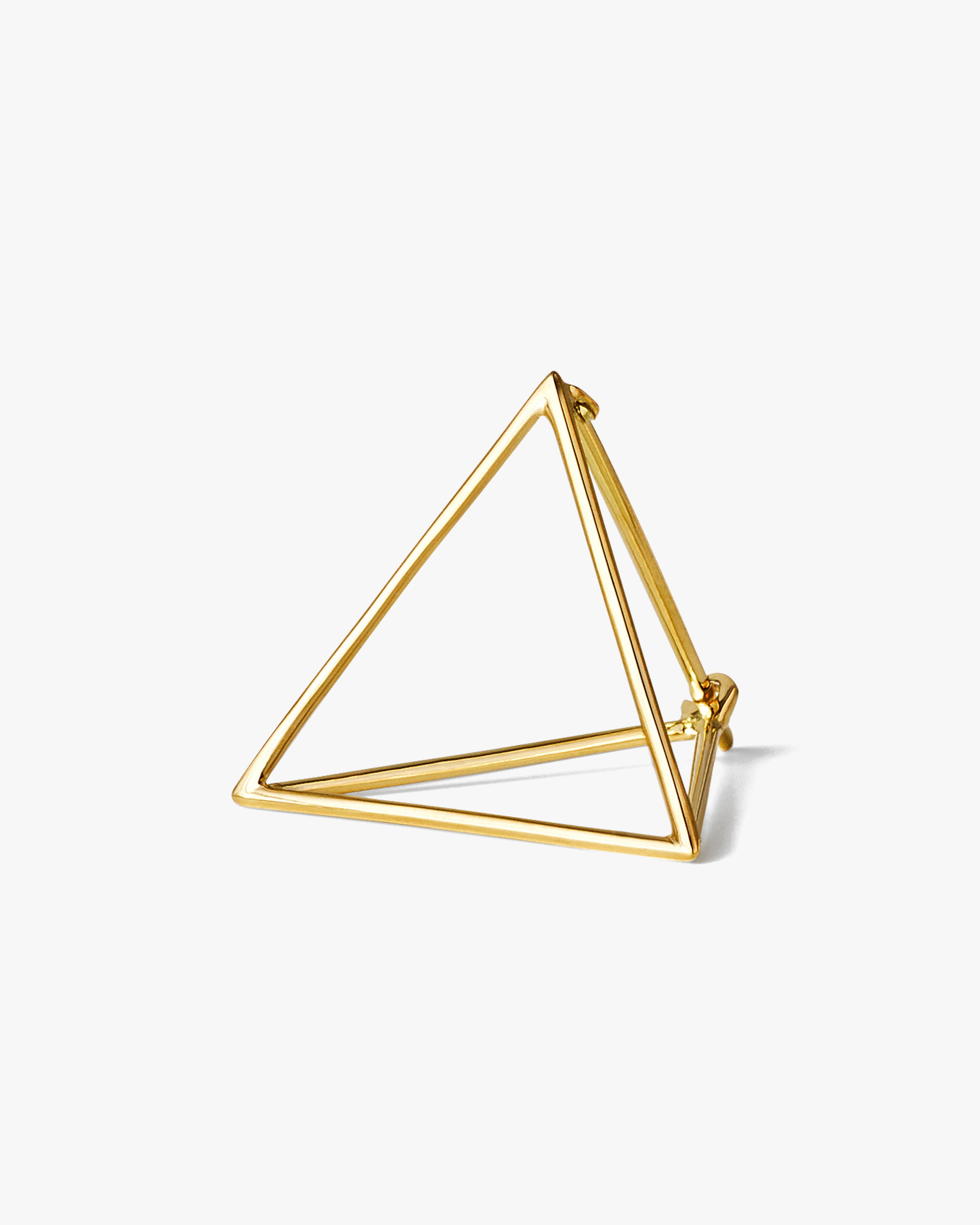 Shihara - Triangle Earring 20 - (Yellow Gold) by SHIHARA