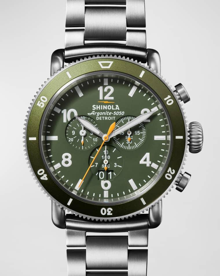 Runwell Sport Chrono Leather and Titanium Watch Gift Set by SHINOLA