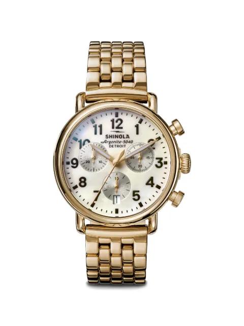 mother-of-pearl 38mm watch by SHINOLA