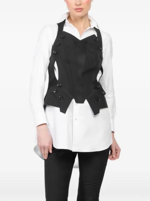 buttoned neo vest by SHIRO SAKAI