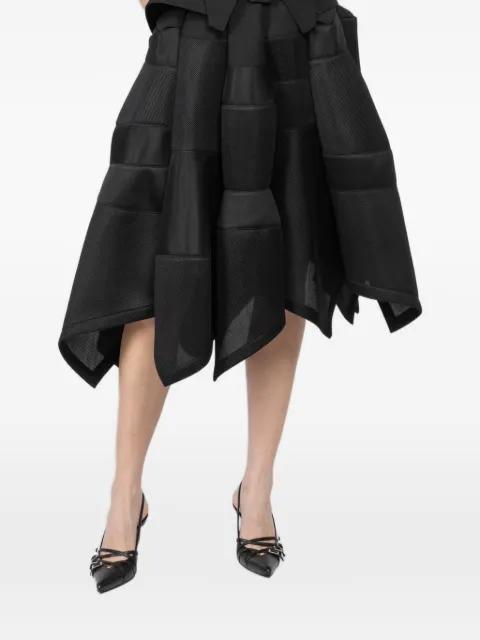 patchwork panelled skirt by SHIRO SAKAI
