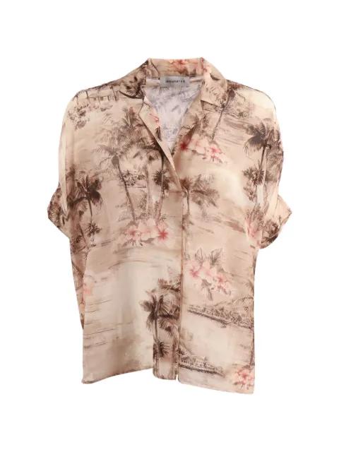 tropical-print voile jacket by SHIRTAPORTER