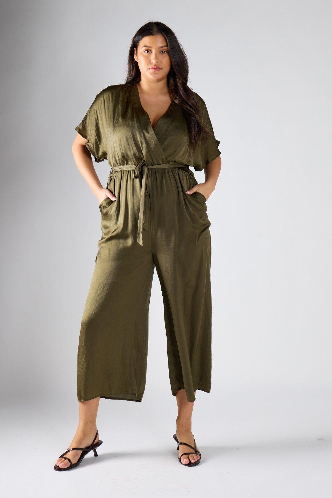 Belted Wrap Jumpsuit by SHNOO