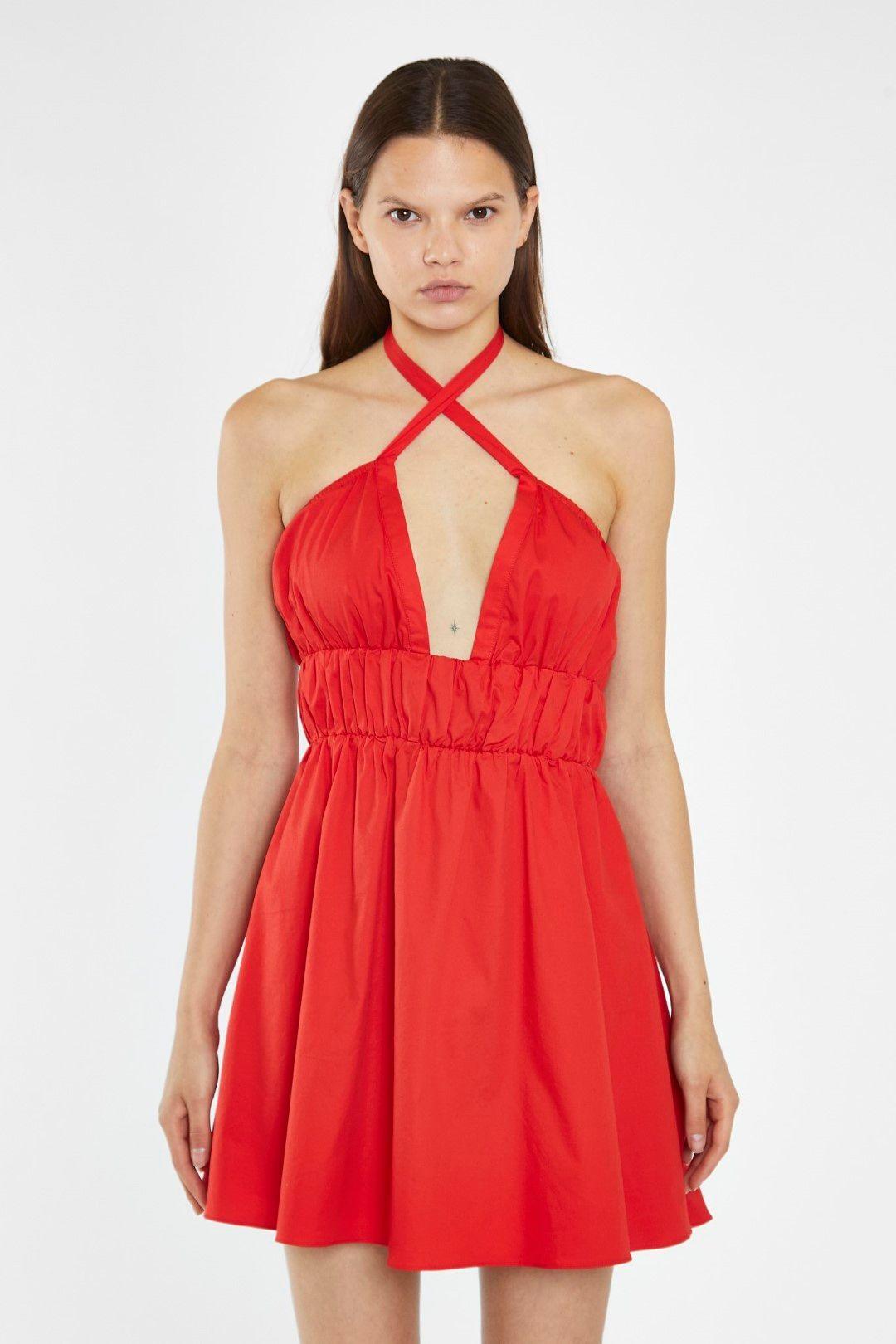 Cross Over Halterneck Mini-Dress by SHNOO