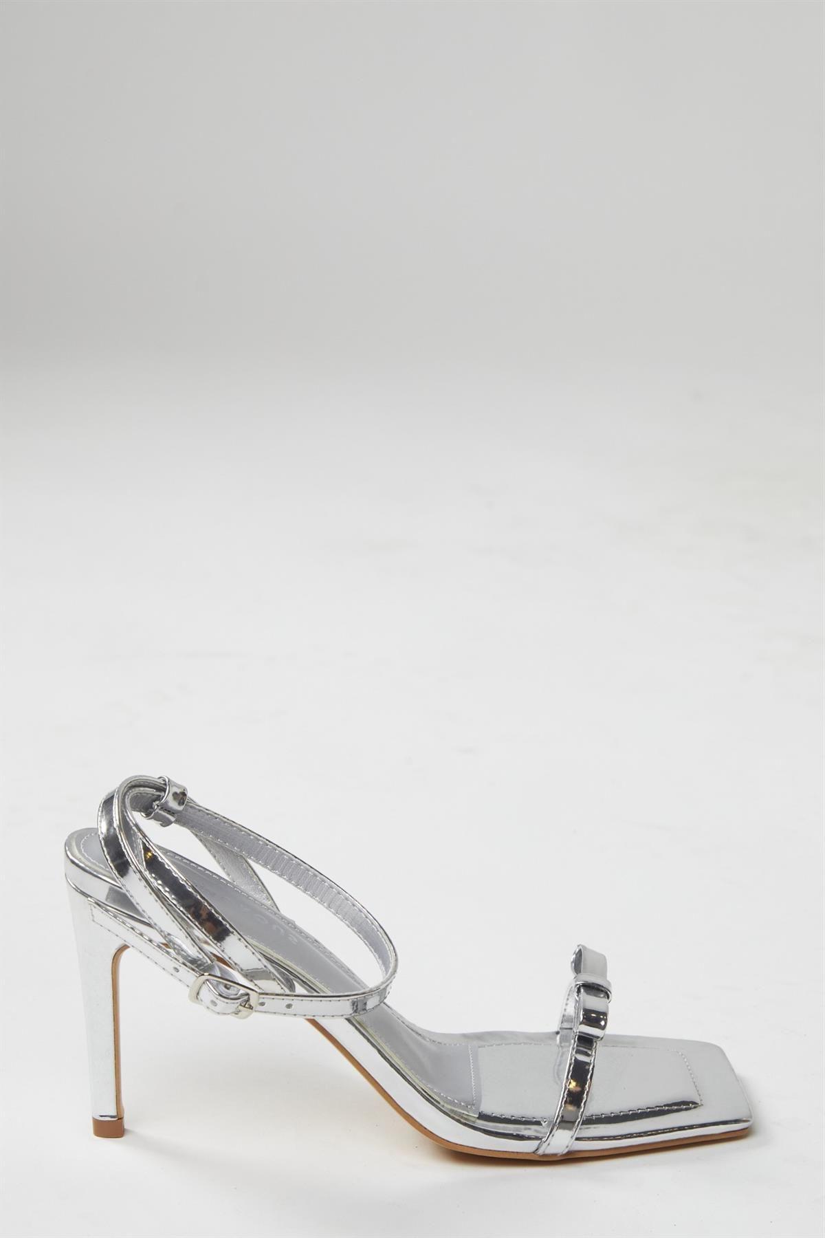 Gold Strappy Bow Barely There-Heels by SHNOO