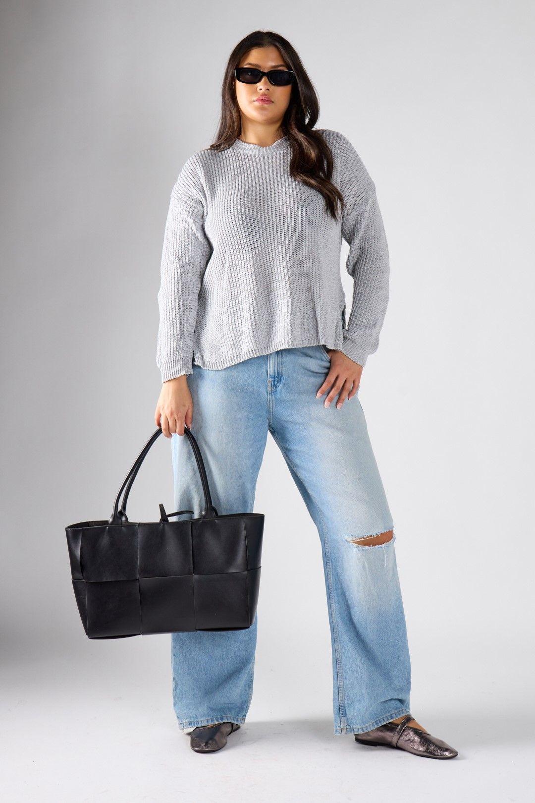 Ribbed Oversized Jumper by SHNOO