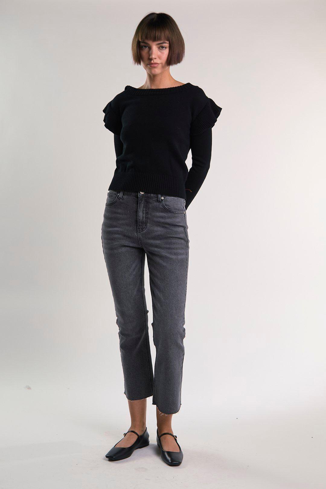 Ruffle Shoulder Jumper by SHNOO