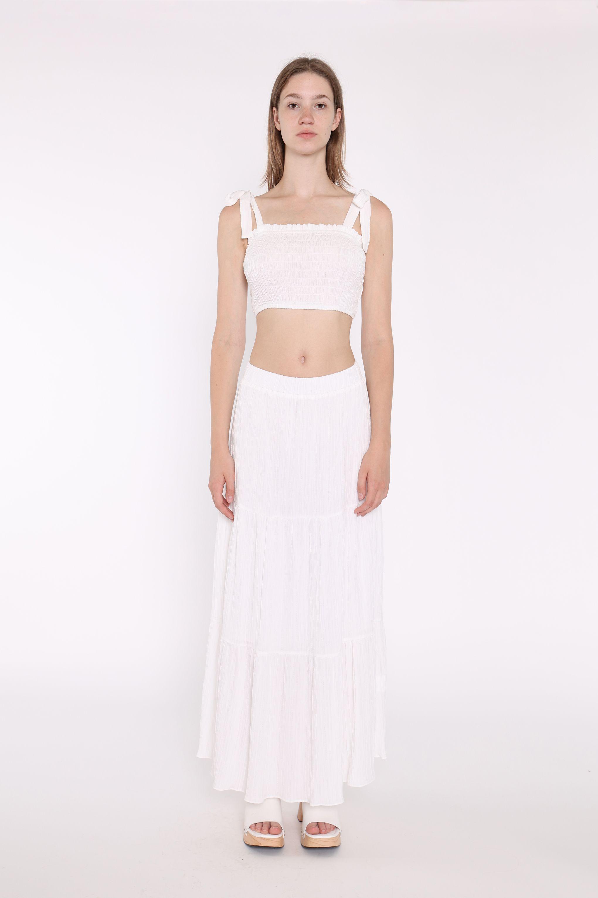 Tiered Maxi Skirt by SHNOO