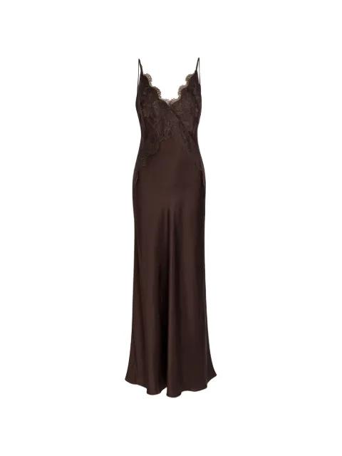 Simona lace-trim slip maxi dress by SHONA JOY