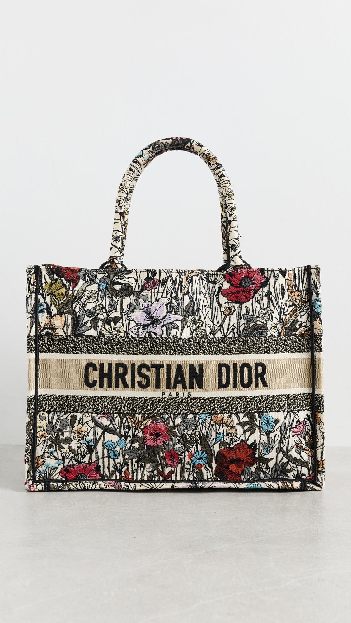 Dior Small Book Tote, Mille Fleurs Embroidery by SHOPBOP ARCHIVE Dior Small Book Tote, Mille Fleurs Embroidery by SHOPBOP ARCHIVE