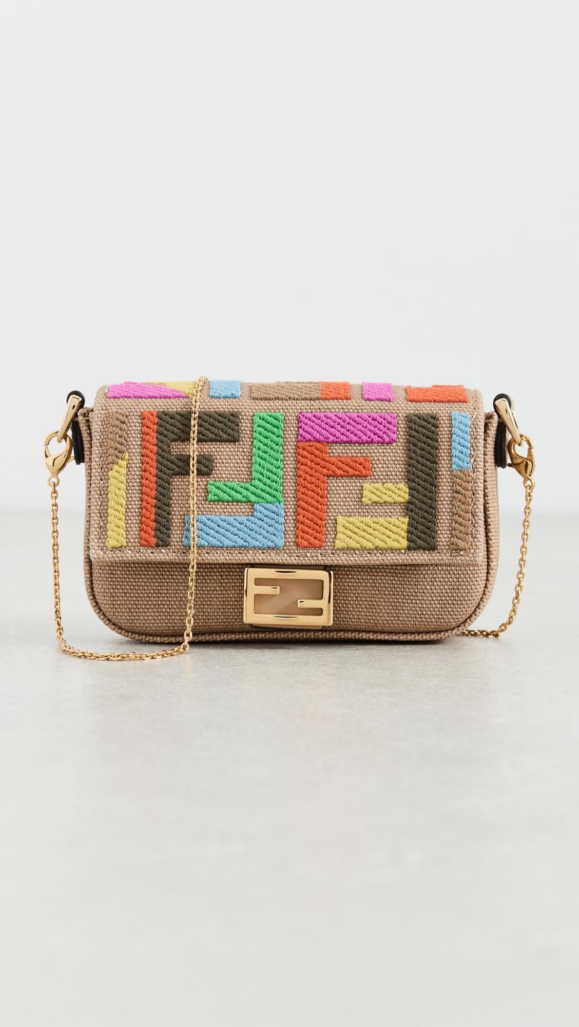 Fendi Nano Baguette Charm, FF Embroidery by SHOPBOP ARCHIVE