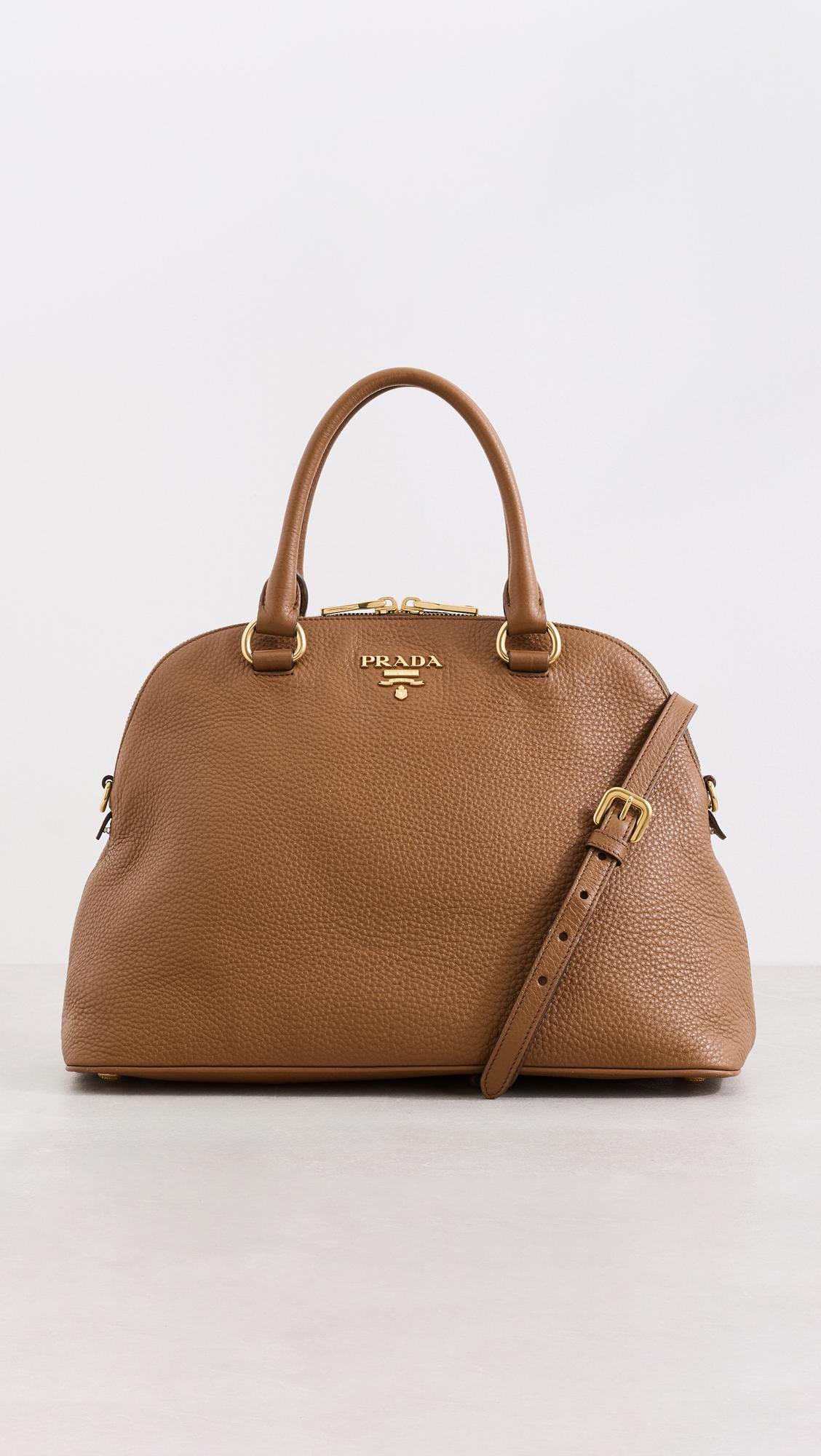 Prada Leather Vitello Daino Bauletto Shoulder Bag by SHOPBOP ARCHIVE