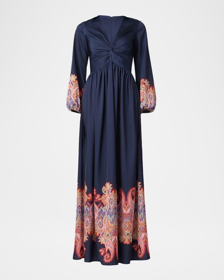 Calla Paisley-Print Empire Maxi Dress by SHOSHANNA