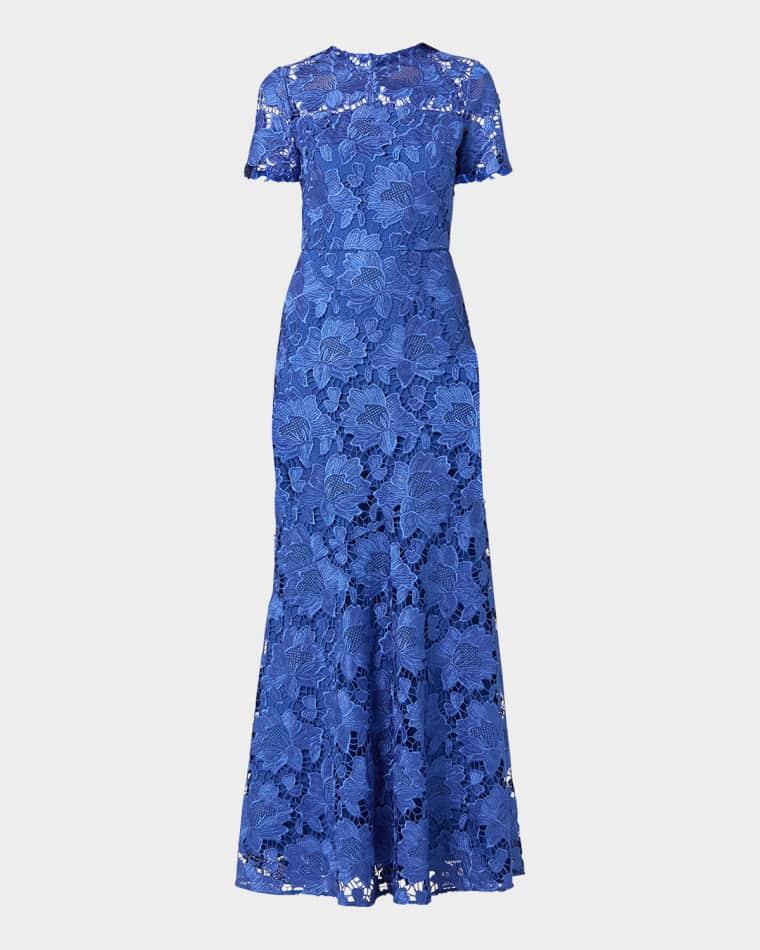 Elie A-Line Floral Lace Gown by SHOSHANNA